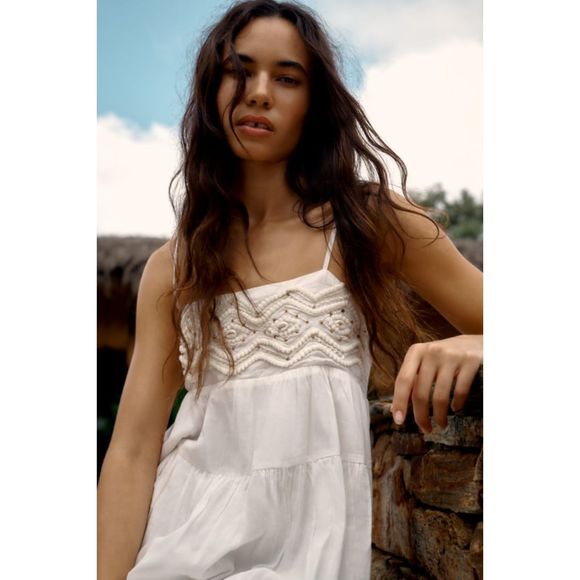 NWT ZARA BEADED MINI DRESS - Picture 5 of 11